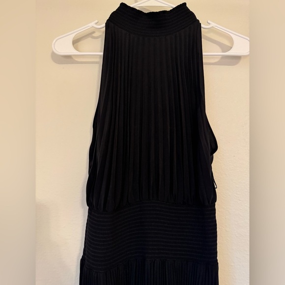 A.L.C. Renzo Black Pleated High Neck Dress - Picture 7 of 14